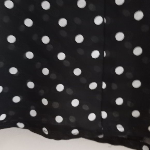 'NORTON MCNAUGHTON PETITES Polka Dot Blouse 12P - Picture 3 of 6